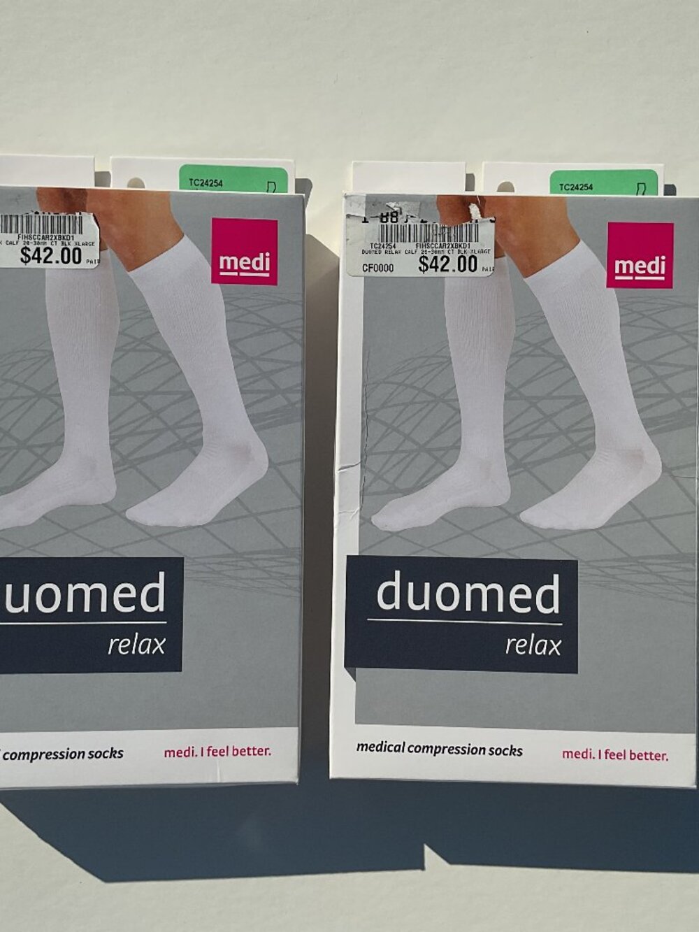 Duomed Relax Black Calf High Closed Toe COMPRESSION SOCKS 20-30mmHg XL